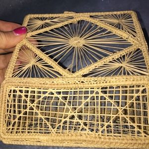 Woven Reed/Straw Box aprox5.5 inches by 4.5 inches